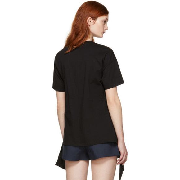 Cedric Charlier Elongated Hem Tee - Black - Picture 3 of 11